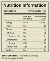 Organic Wild Blueberry Juice 500ml