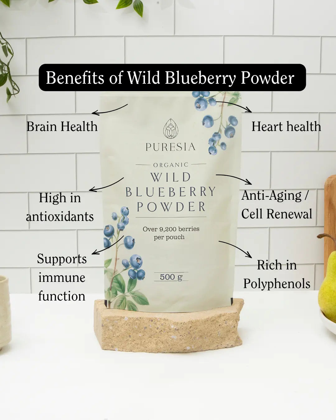 Benefits of wild blueberry powder
