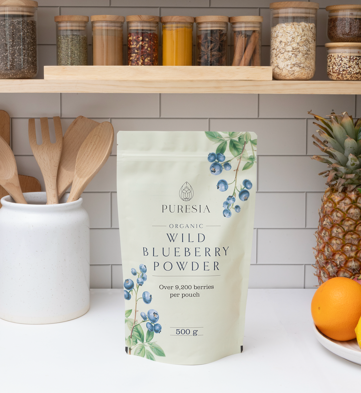 Pouch of Puresia Organic Wild Blueberry Powder
