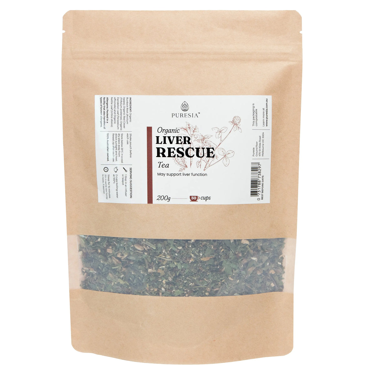 Organic Liver Rescue Tea - Gentle Herbal Detox Blend – Puresia